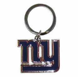 New York Giants Chrome Logo Cut Keychain