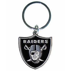 Las Vegas Raiders Chrome Logo Cut Keychain