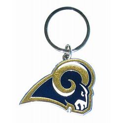 Los Angeles Rams Chrome Logo Cut Keychain