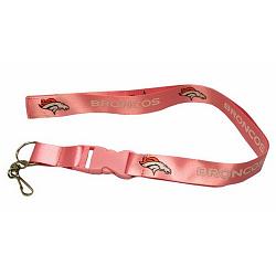 Denver Broncos Lanyard - Breakaway with Key Ring - Pink