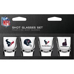 Houston Texans Shot Glass 2oz 4 Pack