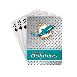 Miami Dolphins Playing Cards Diamond Plate