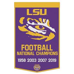 LSU Tigers Banner Wool 24x38 Dynasty Champ Design Football