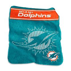 Miami Dolphins Blanket 60x80 Raschel Throw