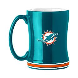 Miami Dolphins Coffee Mug 14oz Sculpted Relief Team Color