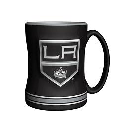 Los Angeles Kings Coffee Mug 14oz Sculpted Relief Team Color