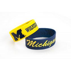 Michigan Wolverines Bracelets 2 Pack Wide