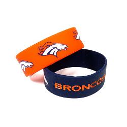 Denver Broncos Bracelets 2 Pack Wide