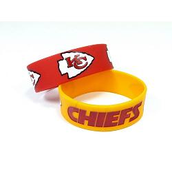 Kansas City Chiefs Bracelets 2 Pack Wide