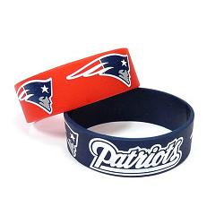 New England Patriots Bracelets 2 Pack Wide