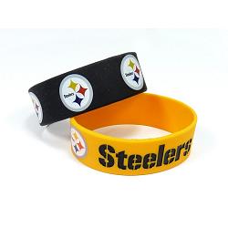 Pittsburgh Steelers Bracelets 2 Pack Wide