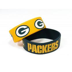 Green Bay Packers Bracelets 2 Pack Wide