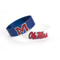 Mississippi Rebels Bracelets 2 Pack Wide