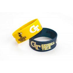 Georgia Tech Yellow Jackets Bracelets - 2 Pack Wide by Aminco