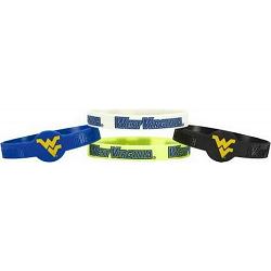Aminco West Virginia Mountaineers Bracelets - 4 Pack Silicone -