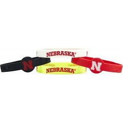 Nebraska Cornhuskers Bracelets 4 Pack Silicone