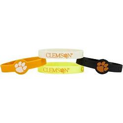 Clemson Tigers Bracelets - 4 Pack Silicone