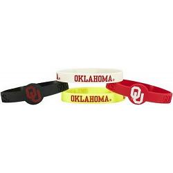 Oklahoma Sooners Bracelets 4 Pack Silicone