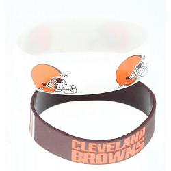 Cleveland Browns Bracelets 2 Pack Wide