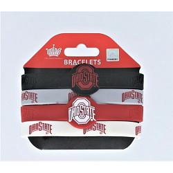 Ohio State Buckeyes Bracelets 4 Pack Silicone