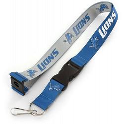 Detroit Lions Lanyard Reversible Silver Blue