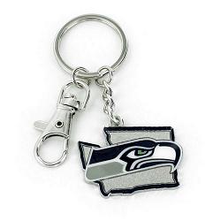 Seattle Seahawks Keychain State Design -