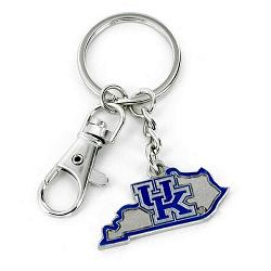 Kentucky Wildcats Keychain State Design -
