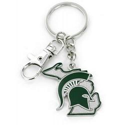 Michigan State Spartans Keychain State Design -