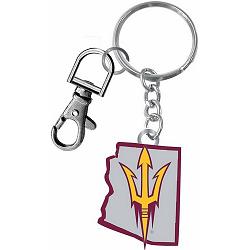 Arizona State Sun Devils Keychain State Design -