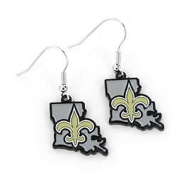 Aminco New Orleans Saints Earrings State Design