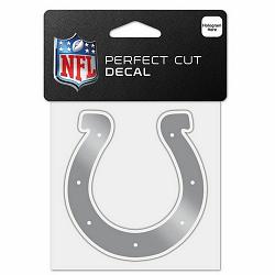 Wincraft Indianapolis Colts Decal 4x4 Perfect Cut Metallic Silver -