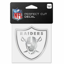 Wincraft Las Vegas Raiders Decal 4x4 Perfect Cut Metallic Silver -