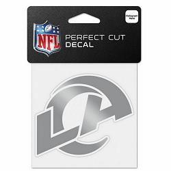 Wincraft Los Angeles Rams Decal 4x4 Perfect Cut Metallic Silver -