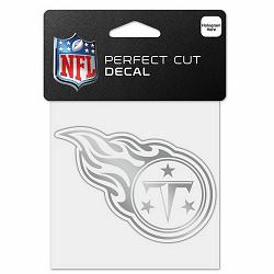 Tennessee Titans Decal 4x4 Perfect Cut Metallic Silver -