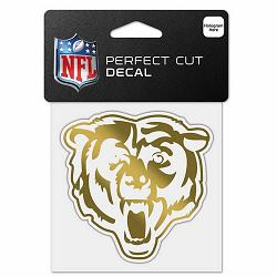 Chicago Bears Decal 4x4 Perfect Cut Metallic Gold -