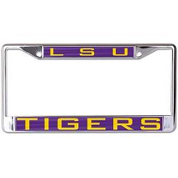 LSU Tigers License Plate Frame Inlaid Style