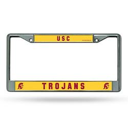 USC Trojans License Plate Frame Chrome Printed Insert