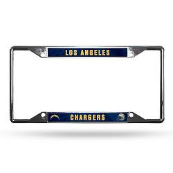 Los Angeles Chargers License Plate Frame Chrome EZ View