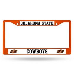 Oklahoma State Cowboys License Plate Frame Metal Orange