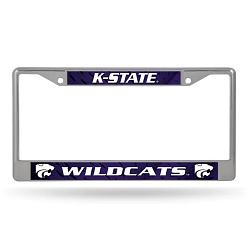 Kansas State Wildcats License Plate Frame Chrome Printed Insert