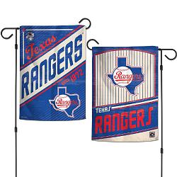 Texas Rangers Flag 12x18 Garden Style 2 Sided Cooperstown