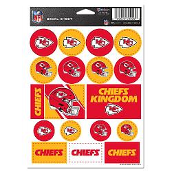 Kansas City Chiefs Decal Sheet 5x7 Vinyl