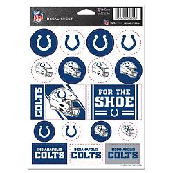 Indianapolis Colts Decal Sheet 5x7 Vinyl