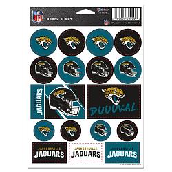 Jacksonville Jaguars Decal Sheet 5x7 Vinyl