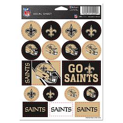 New Orleans Saints Decal Sheet 5x7 Vinyl