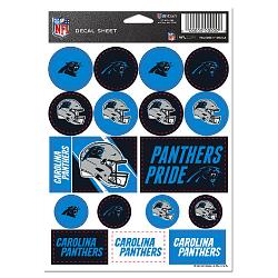 Carolina Panthers Decal Sheet 5x7 Vinyl