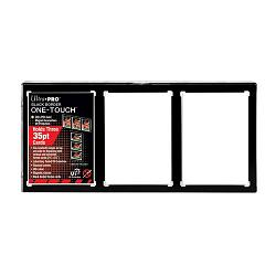 One Touch UV Card Holder 3 Card With Magnet Closure Black Border - 35pt