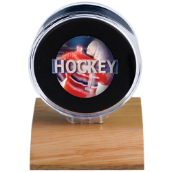 Ultra Pro Hockey Puck Holder - Wood Base