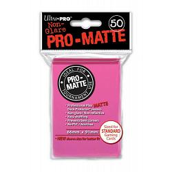 Deck Protectors - Pro-Matte - Bright Pink (One Pack of 50)
