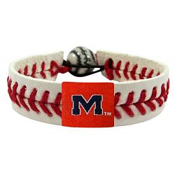 Mississippi Rebels Classic Baseball Bracelet